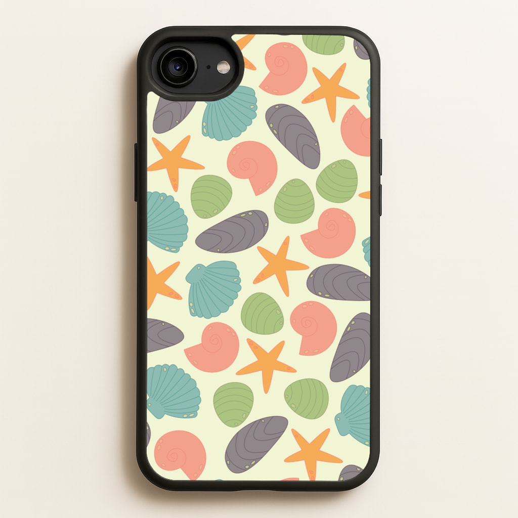 Seashells Pattern 1 - Seashells Phone Case for iPhone 6 / 7 / 8 / SE