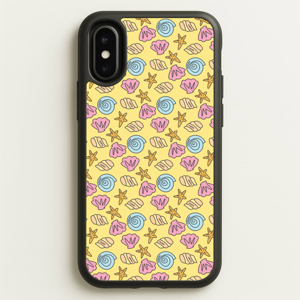 Seashells Pattern 2 - Seashells Phone Case for iPhone X / XS