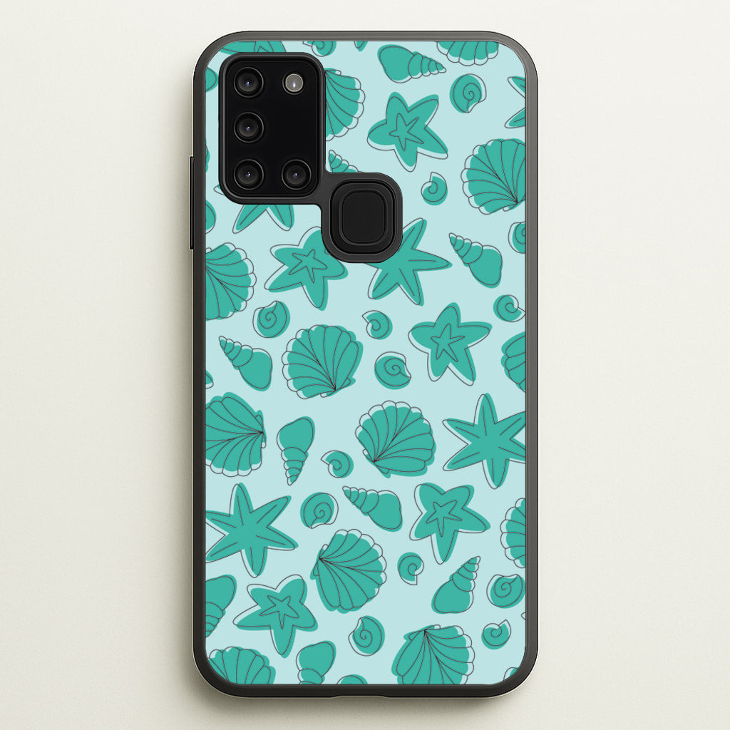Seashells Pattern 4 - Seashells Phone Case for Galaxy A21s