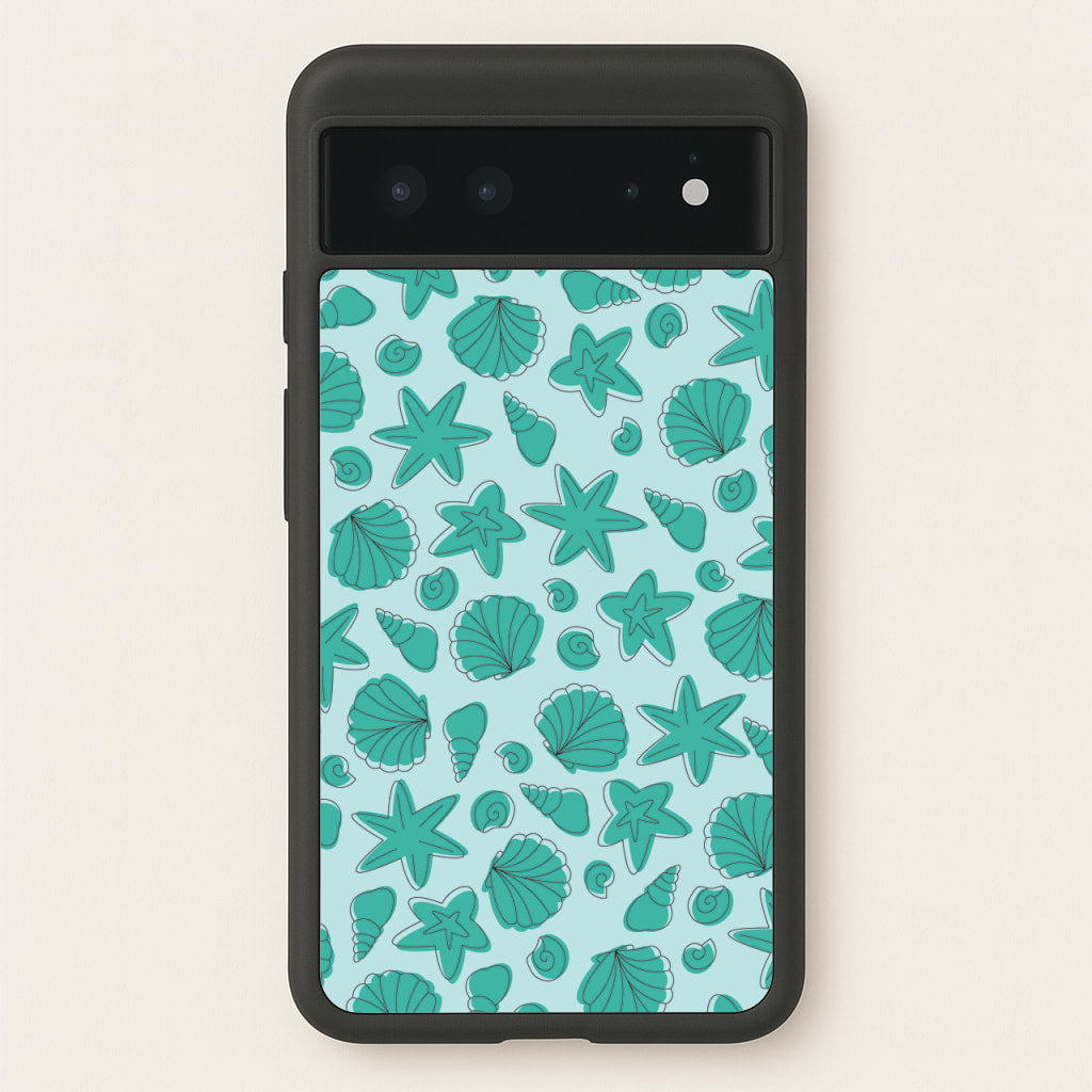 Seashells Pattern 4 - Seashells Phone Case for Google Pixel 6