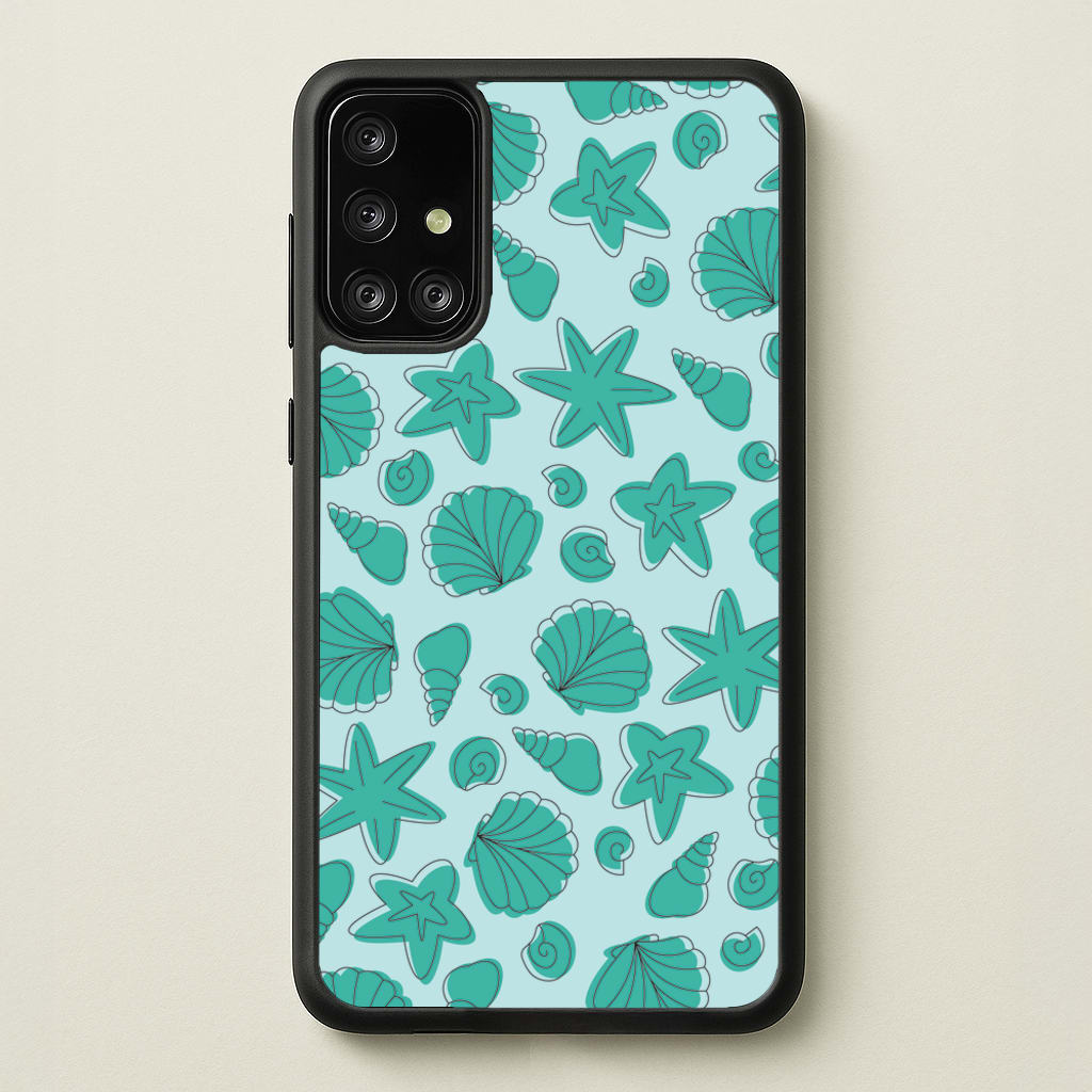 Seashells Pattern 4 - Seashells Phone Case for Galaxy A71