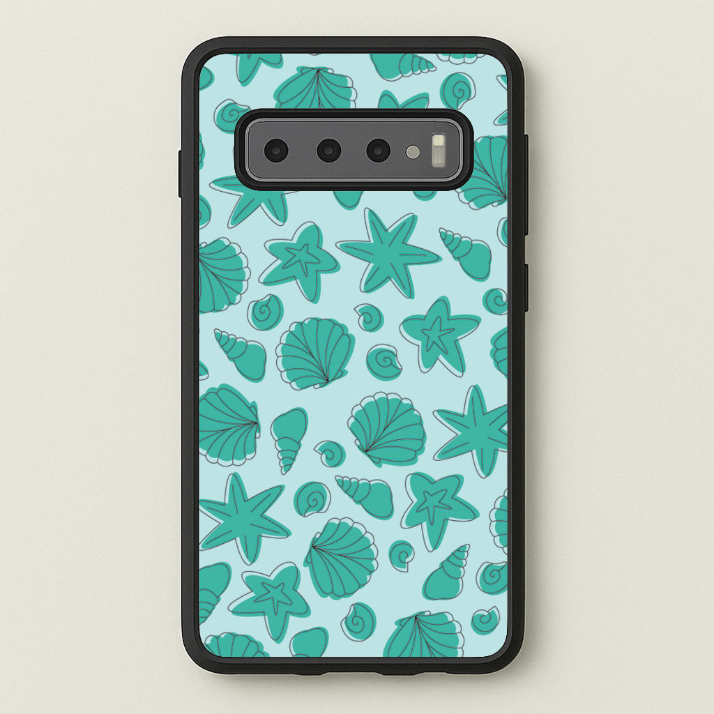 Seashells Pattern 4 - Seashells Phone Case for Galaxy S10 Plus
