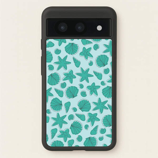 Seashells Pattern 4 - Seashells Phone Case for Google Pixel 8a