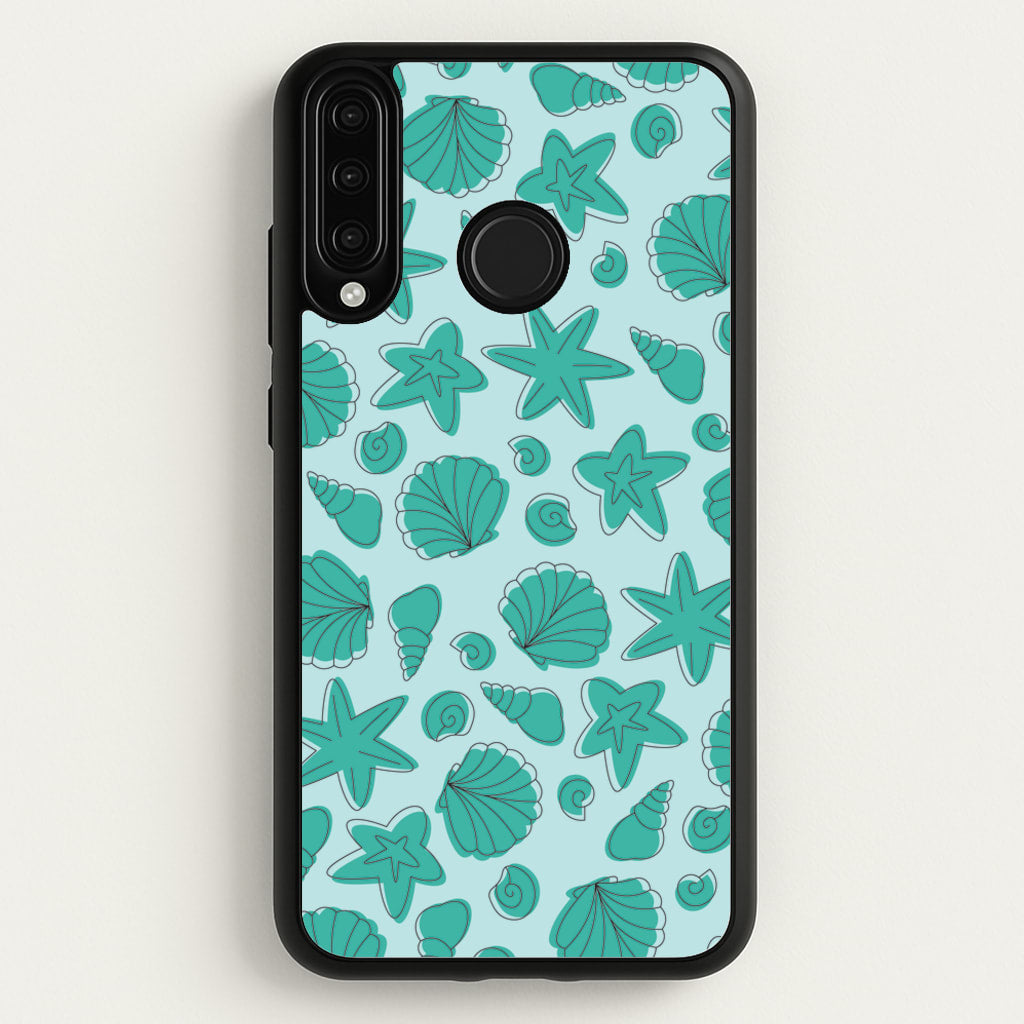 Seashells Pattern 4 - Seashells Phone Case for Huawei P30 Lite
