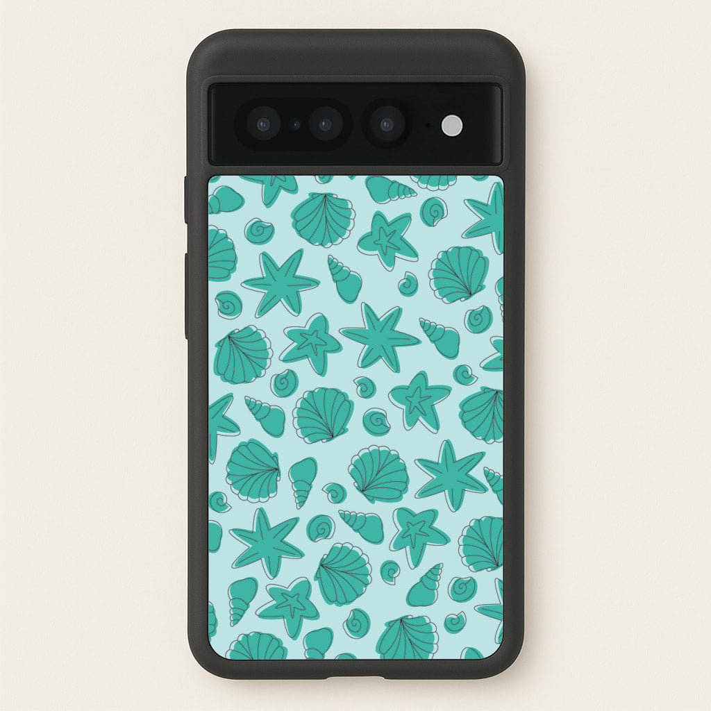 Seashells Pattern 4 - Seashells Phone Case for Google Pixel 7 Pro