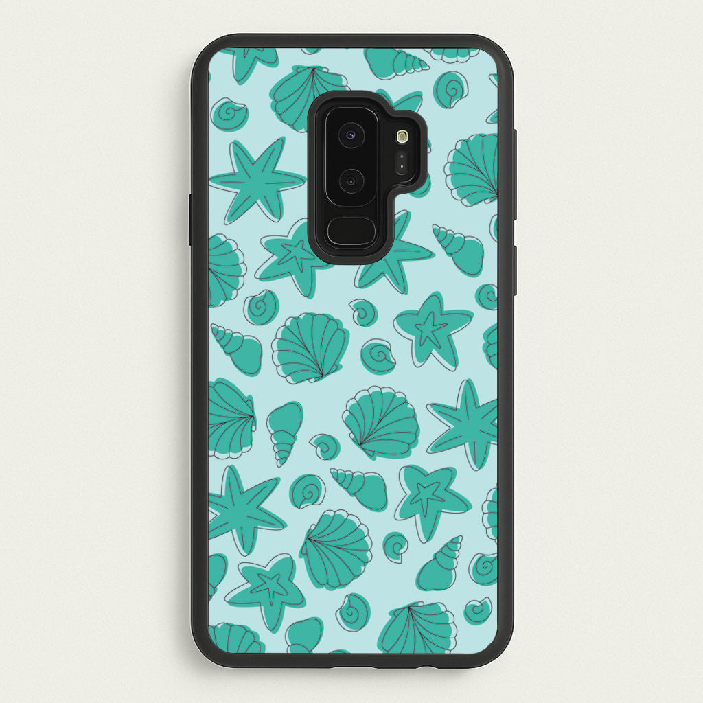 Seashells Pattern 4 - Seashells Phone Case for Galaxy S9 Plus