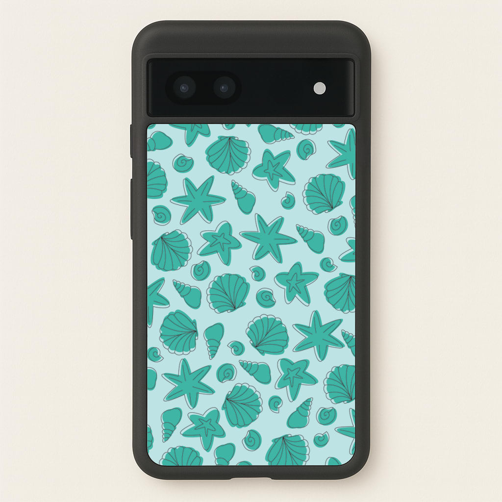 Seashells Pattern 4 - Seashells Phone Case for Google Pixel 6a