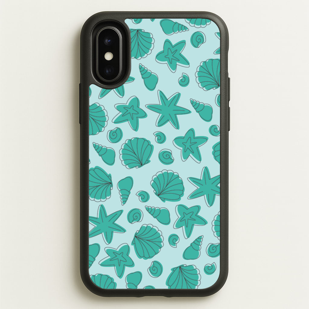 Seashells Pattern 4 - Seashells Phone Case for iPhone X / XS