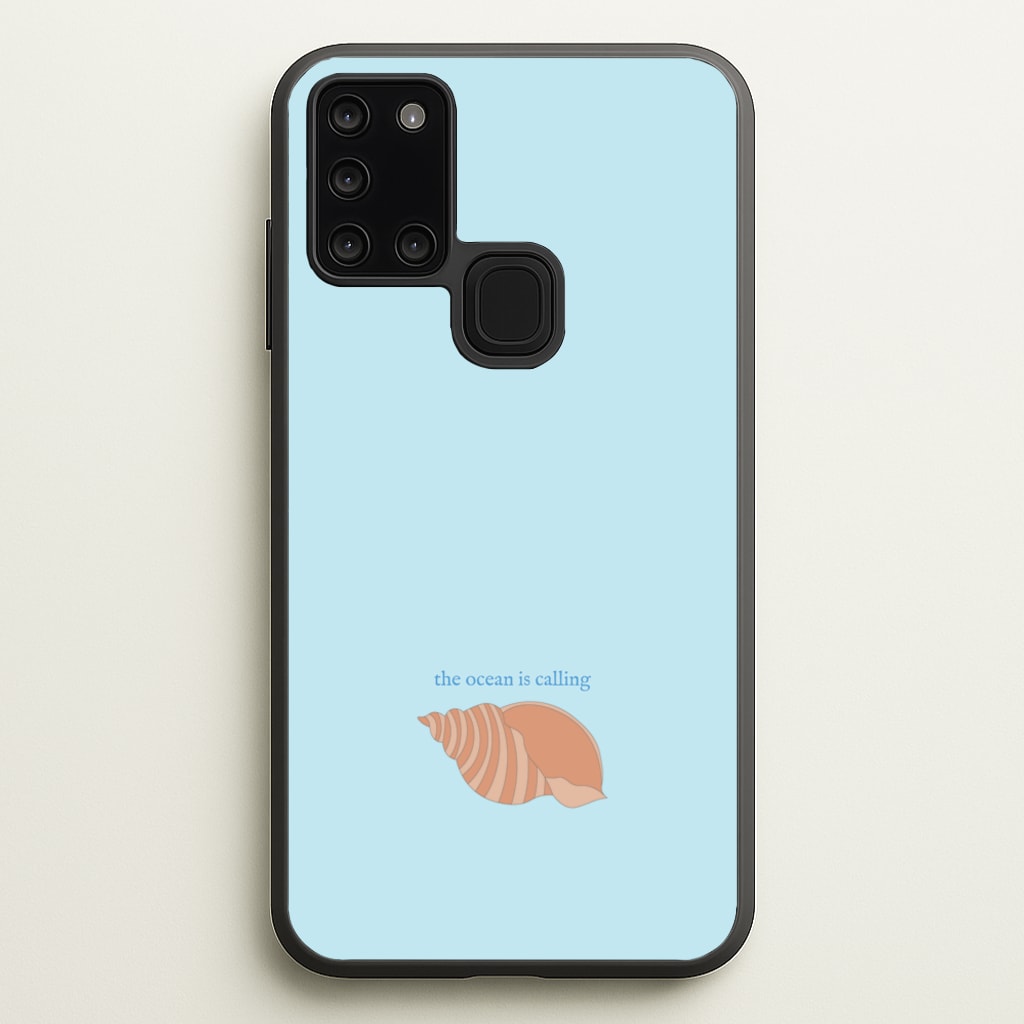 The Ocean Is Calling - Seashells - Seashells Phone Case for Galaxy A21s