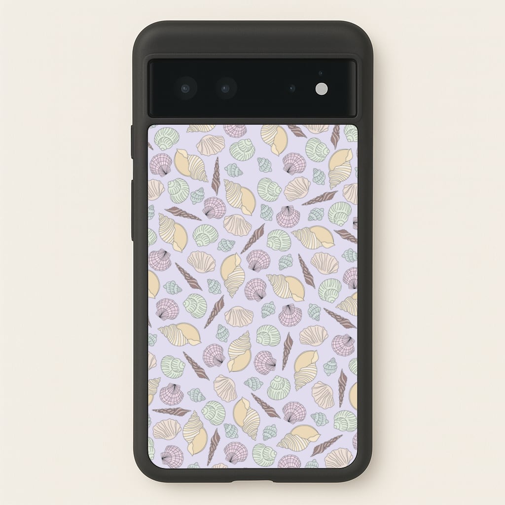Seashells Pattern 7 - Seashells Phone Case for Google Pixel 6