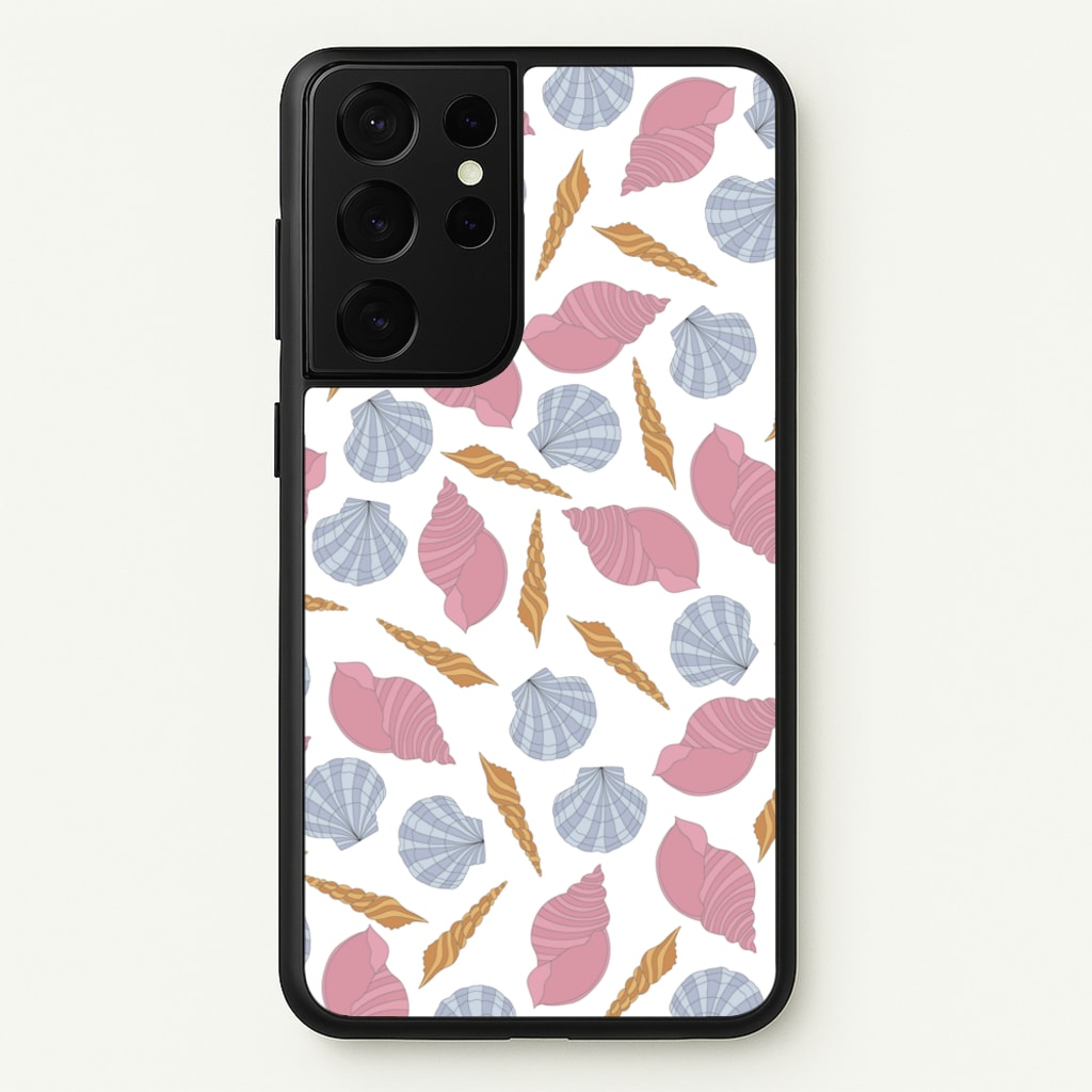 Seashells Pattern 10 - Seashells Phone Case for Galaxy S21 Ultra