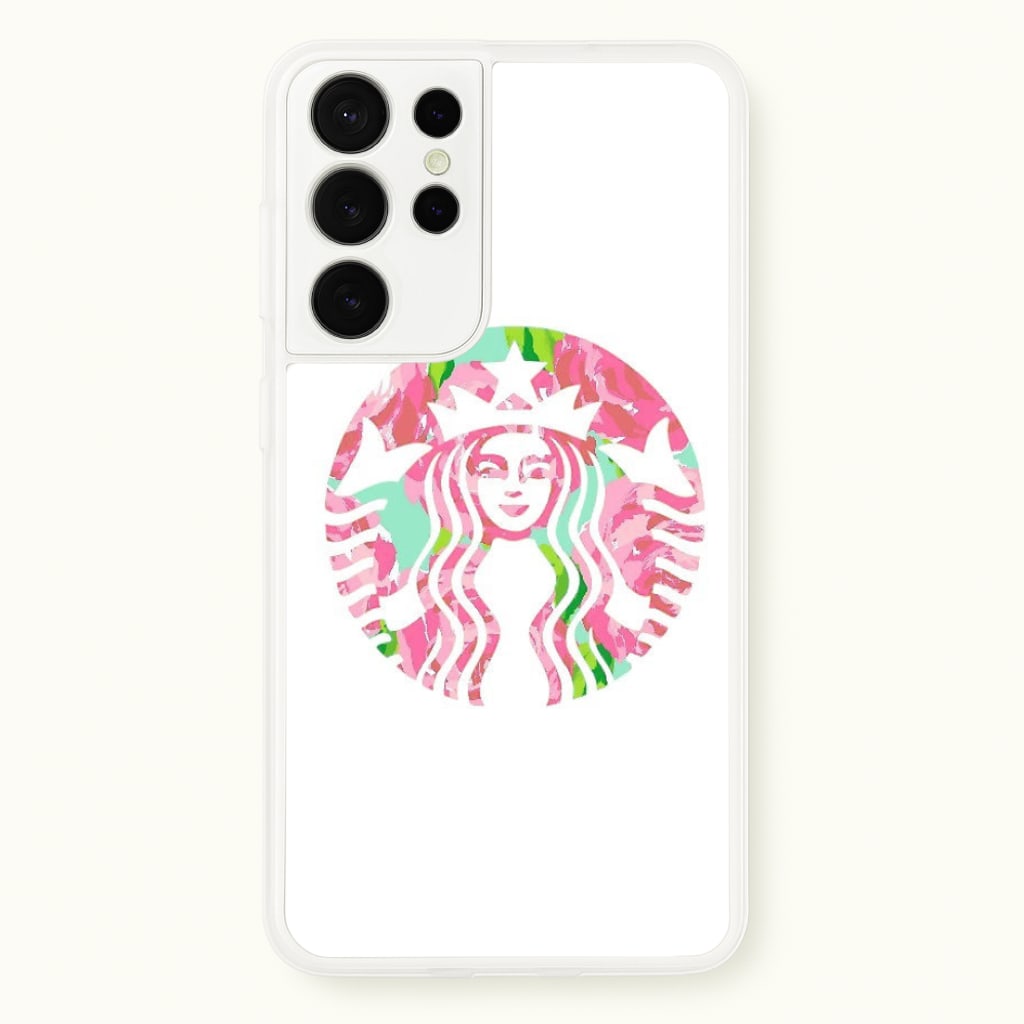 Pink Coffee Logo - Coffee Phone Case for Galaxy S21 Ultra