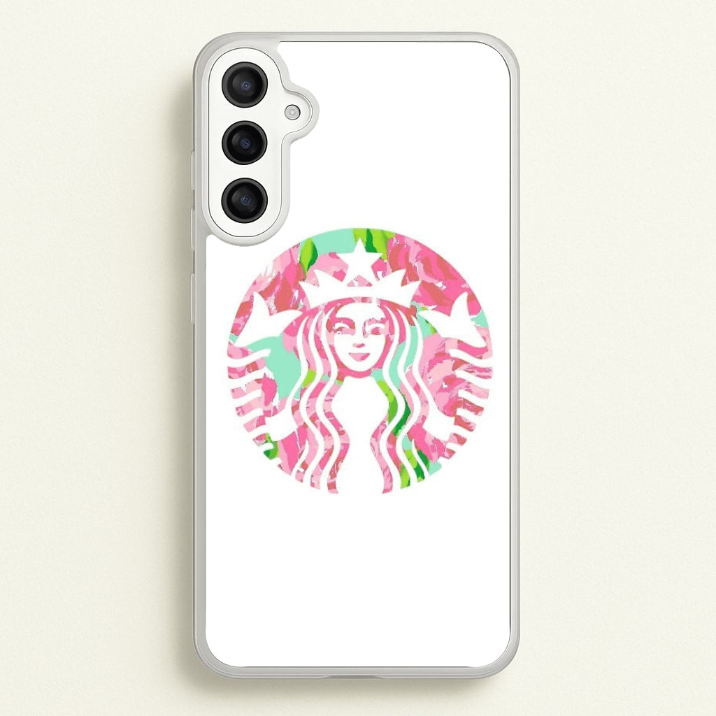 Pink Coffee Logo - Coffee Phone Case for Galaxy A34