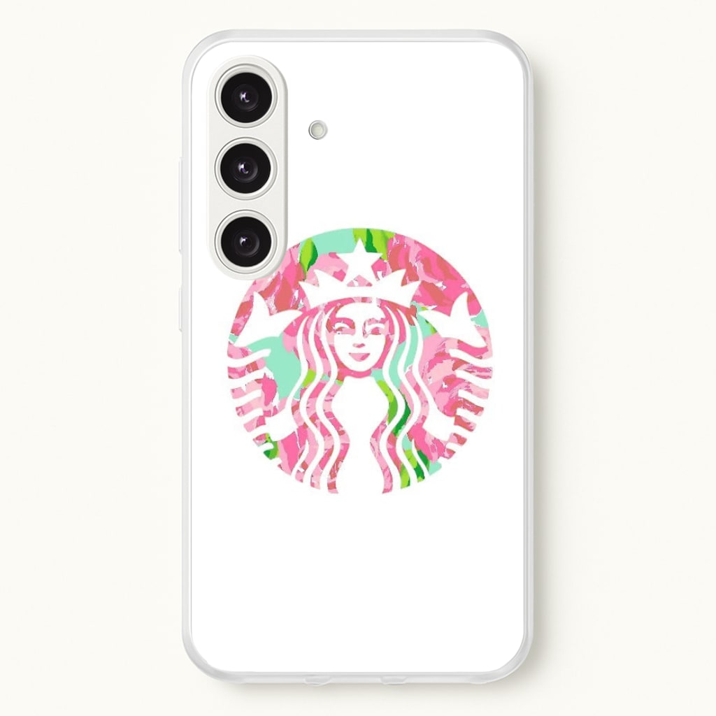 Pink Coffee Logo - Coffee Phone Case for Galaxy S24 Plus