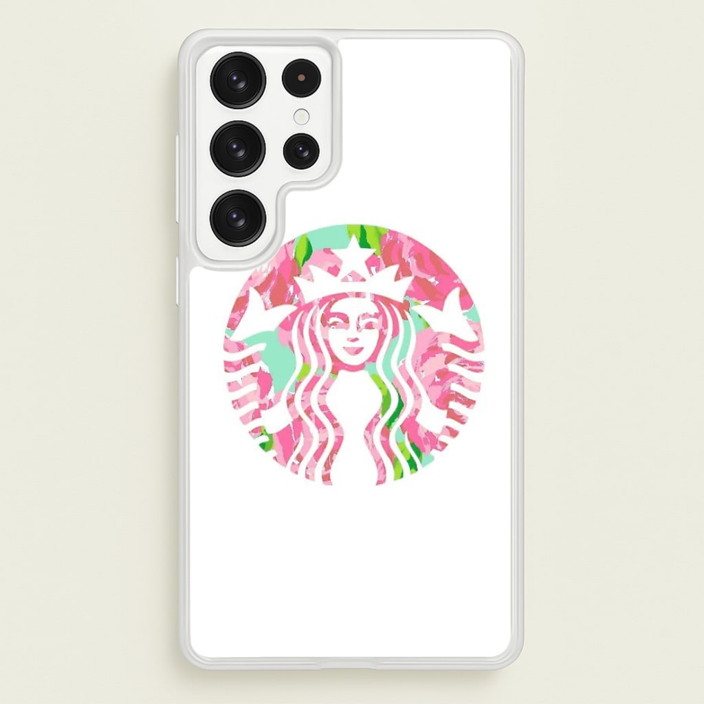 Pink Coffee Logo - Coffee Phone Case for Galaxy S22 Ultra