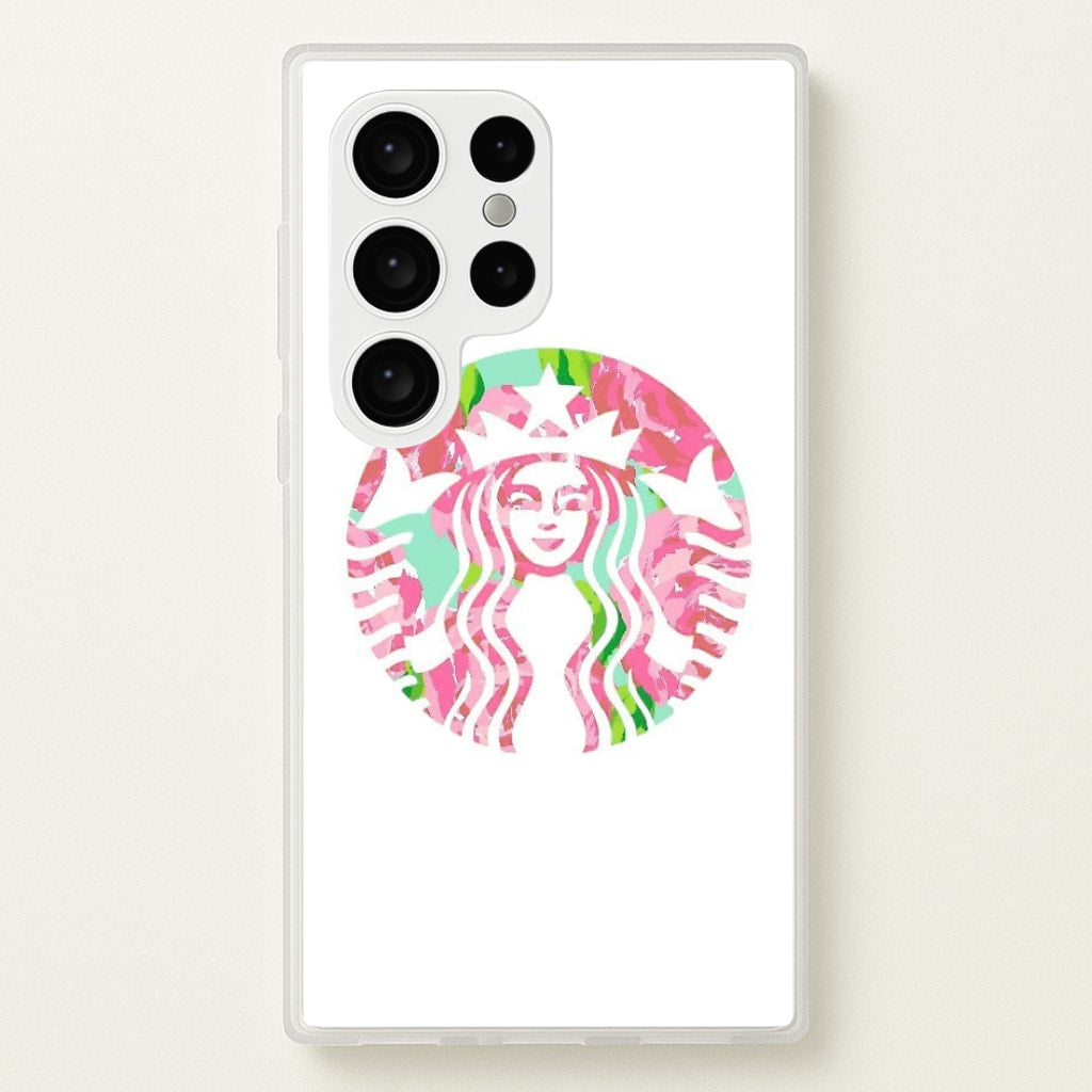 Pink Coffee Logo - Coffee Phone Case for Galaxy S24 Ultra