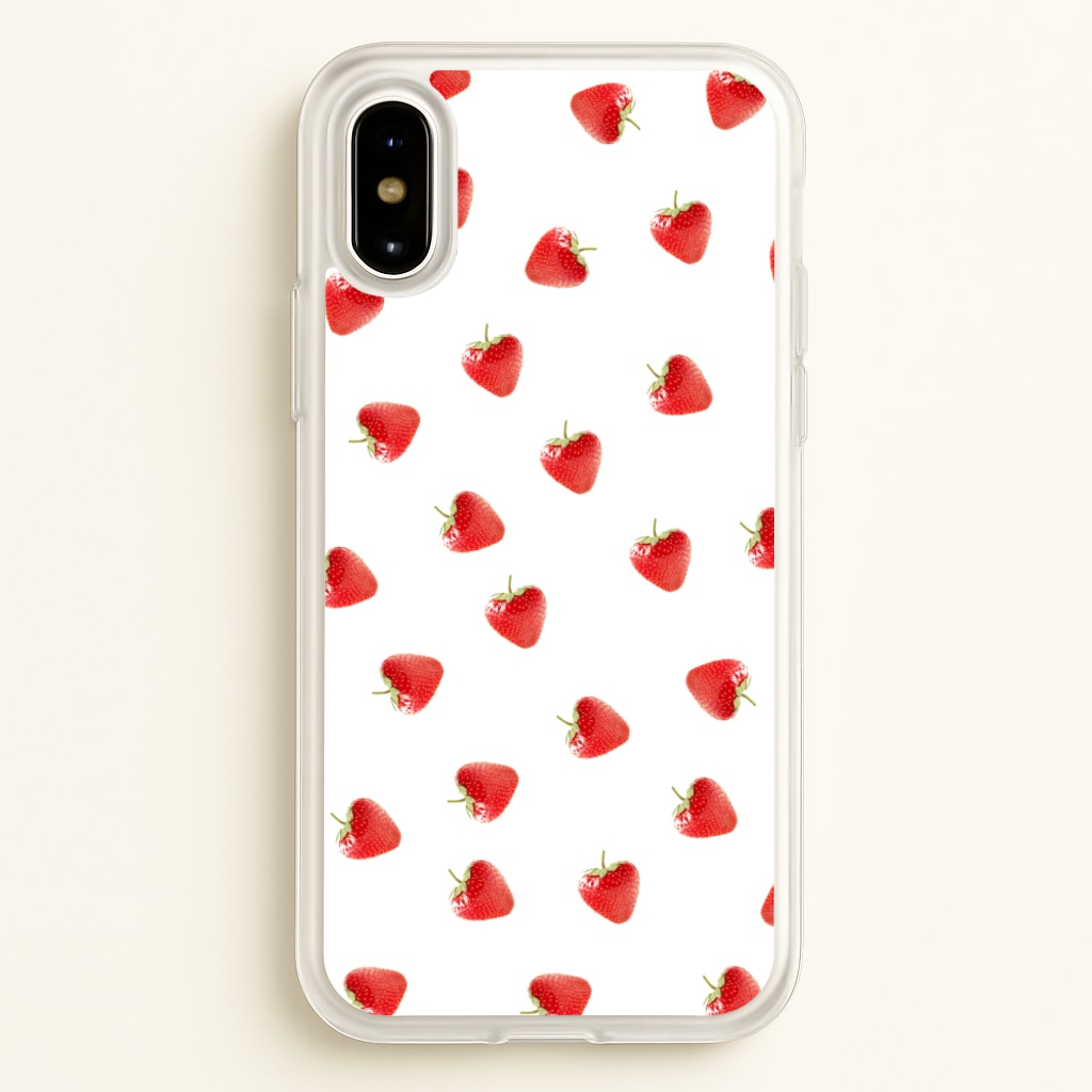 Strawberry Pattern - Phone Case for iPhone X / XS