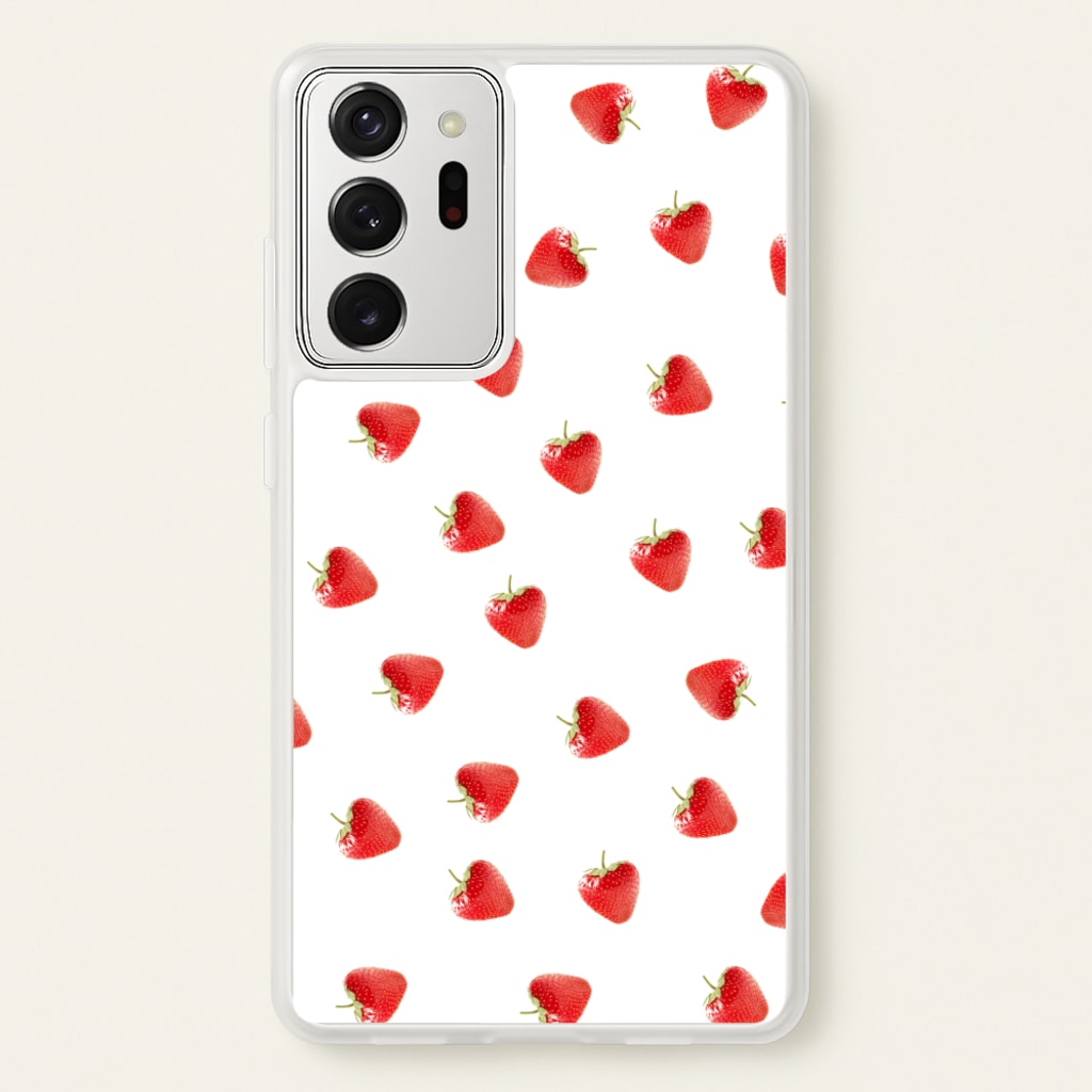 Strawberry Pattern - Phone Case for Galaxy Note 20 Ultra