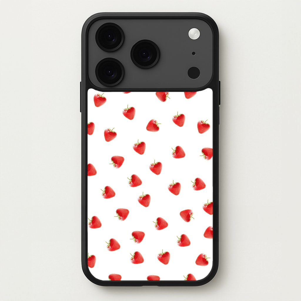 Strawberry Pattern Phone Case for iPhone 17 Pro