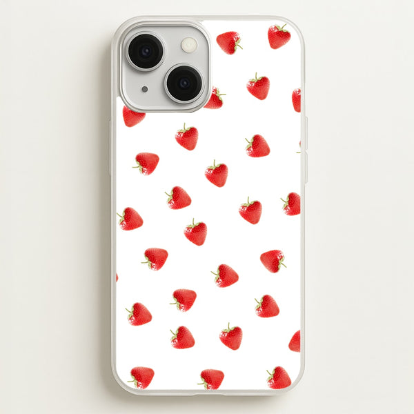 Strawberry Pattern - Phone Case for iPhone 13 Mini