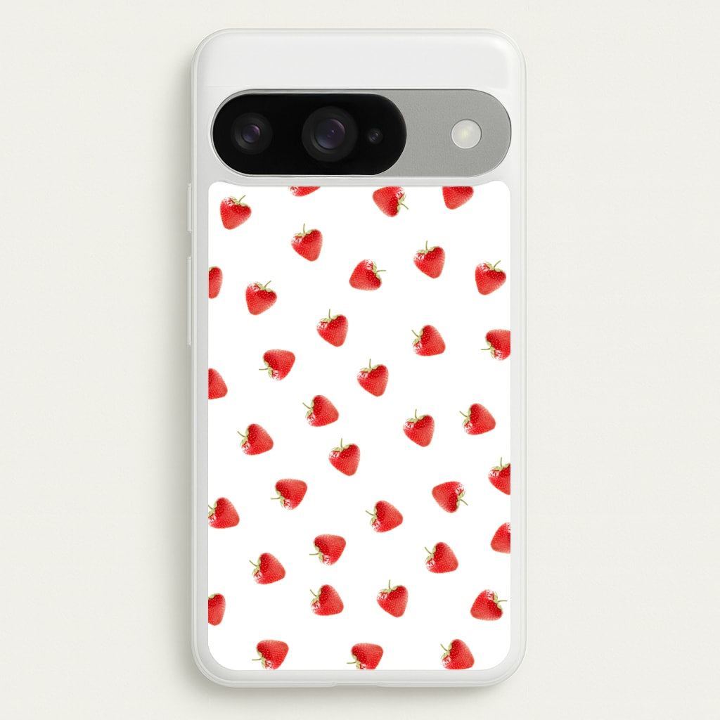 Strawberry Pattern Phone Case for Google Pixel 10 / 10 Pro