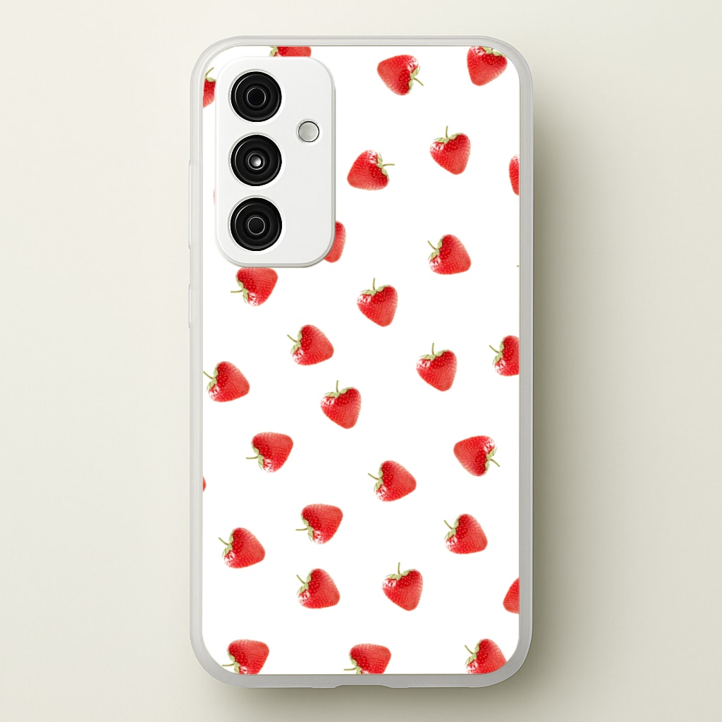 Strawberry Pattern - Phone Case for Galaxy A55