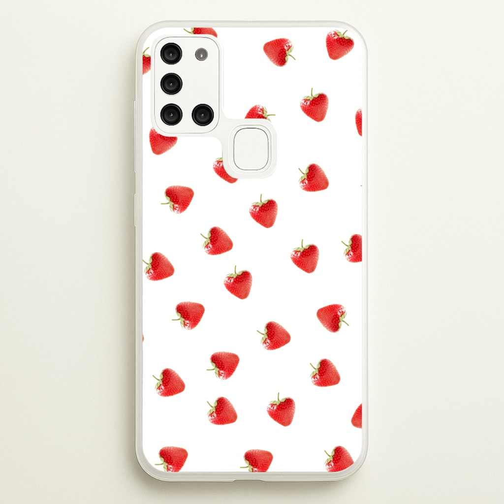 Strawberry Pattern - Phone Case for Galaxy A21s