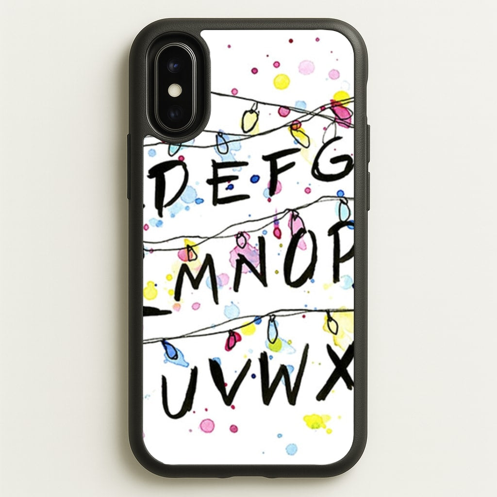 Stranger Wall Lights - Stranger Things Phone Case for iPhone X / XS