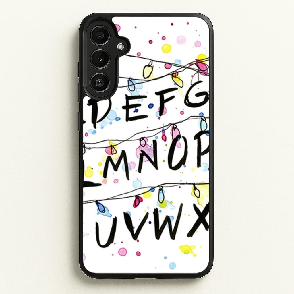 Stranger Wall Lights - Stranger Things Phone Case for Galaxy A34