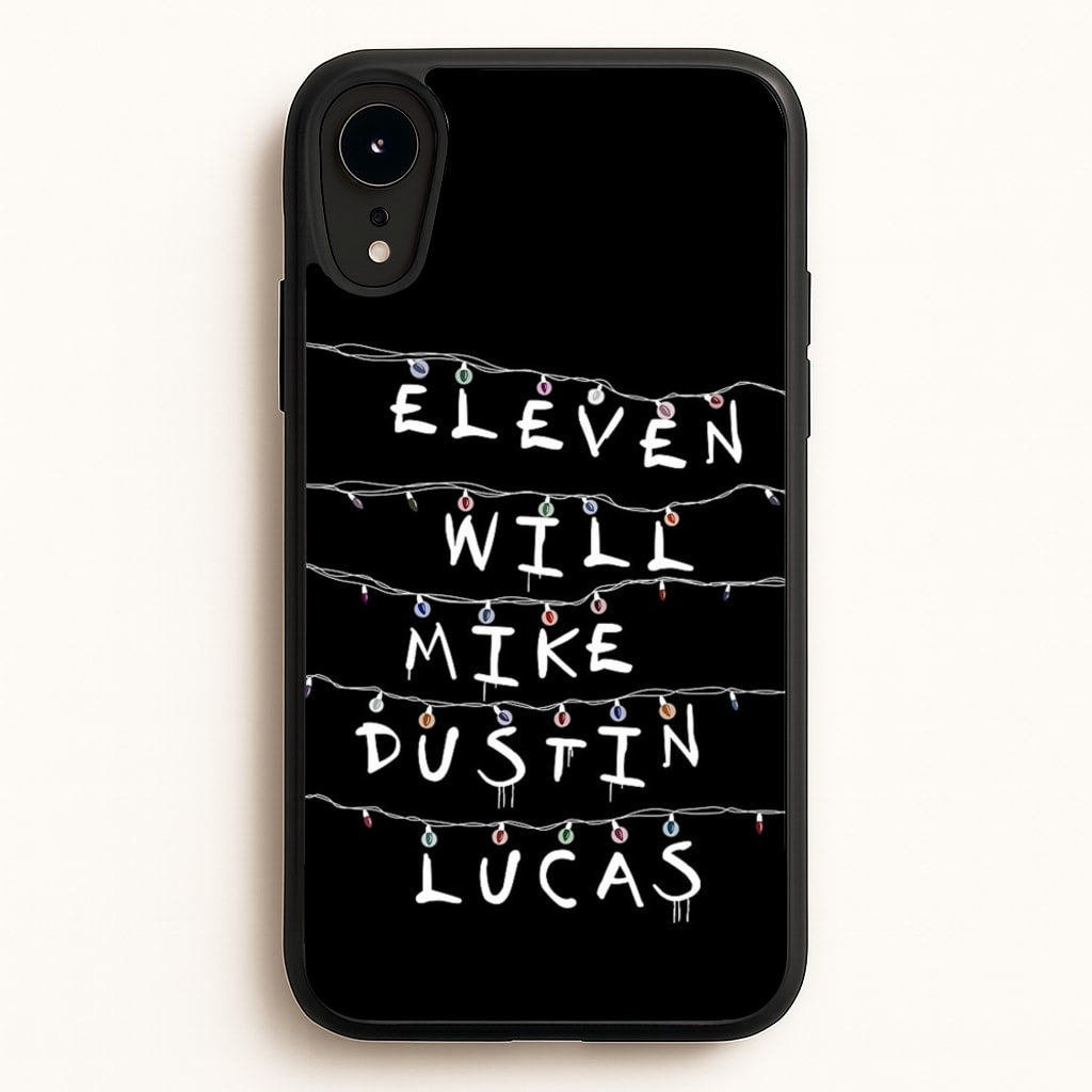 Eleven, Will, Mike, Dustin & Lucas - Stranger Things Phone Case for iPhone XR
