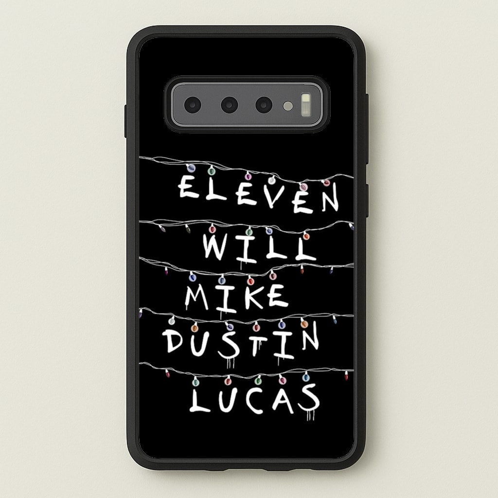 Eleven, Will, Mike, Dustin & Lucas - Stranger Things Phone Case for Galaxy S10 Plus