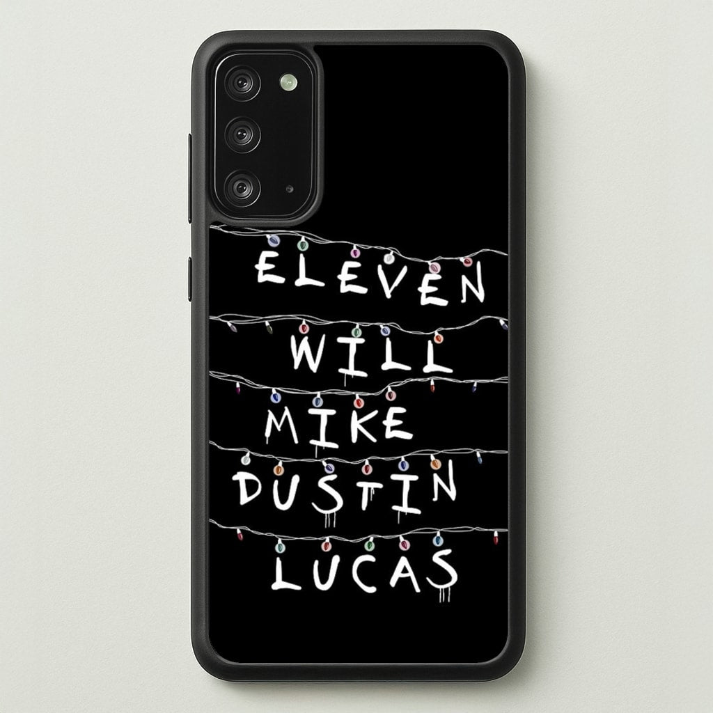 Eleven, Will, Mike, Dustin & Lucas - Stranger Things Phone Case for Galaxy Note 20