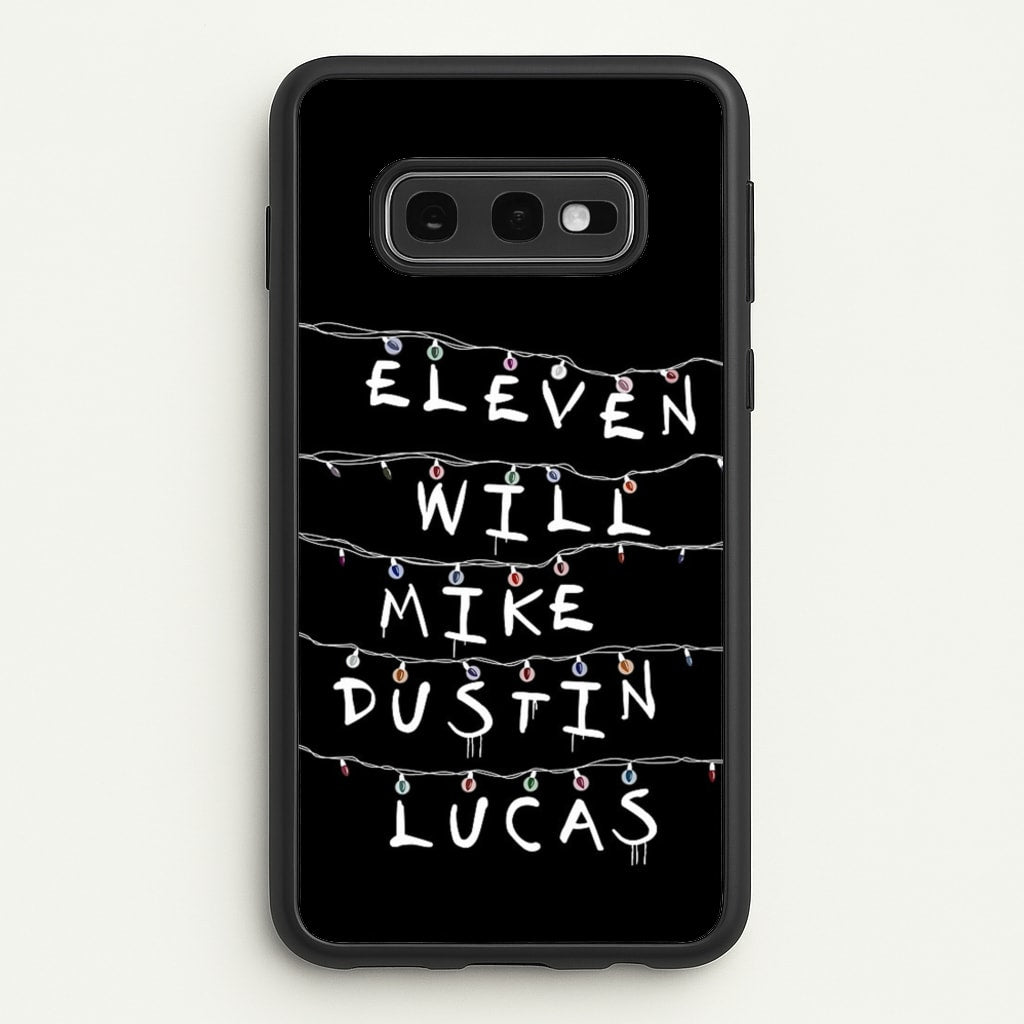 Eleven, Will, Mike, Dustin & Lucas - Stranger Things Phone Case for Galaxy S10e