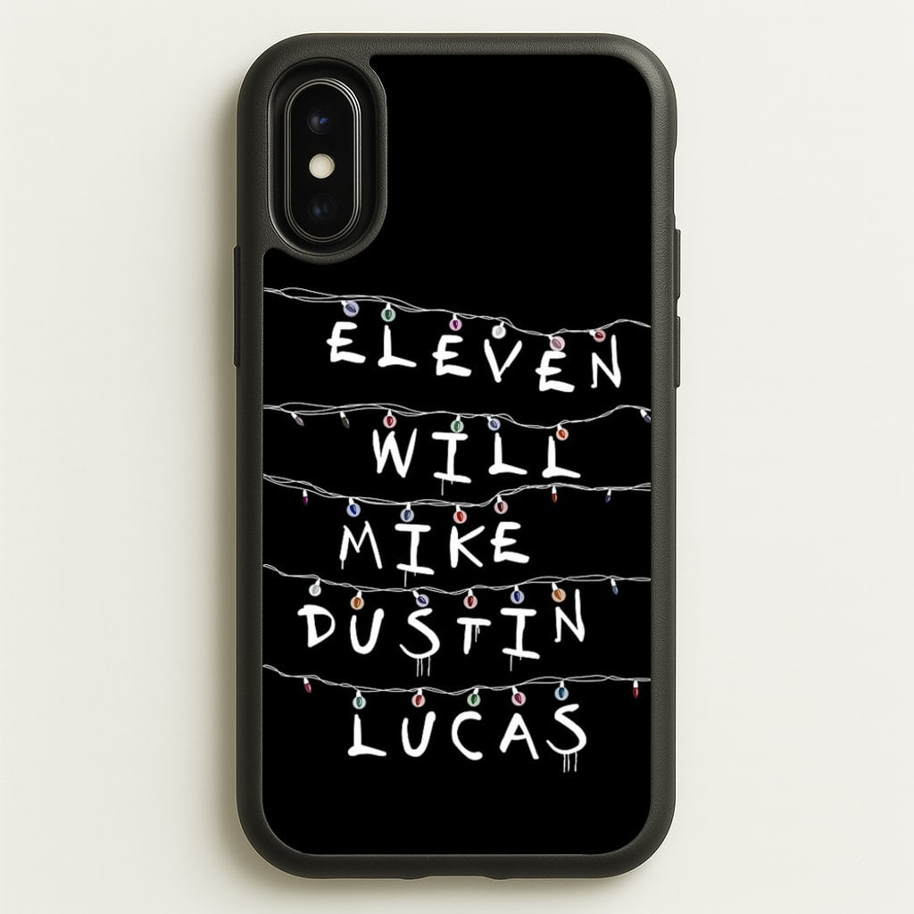Eleven, Will, Mike, Dustin & Lucas - Stranger Things Phone Case for iPhone X / XS