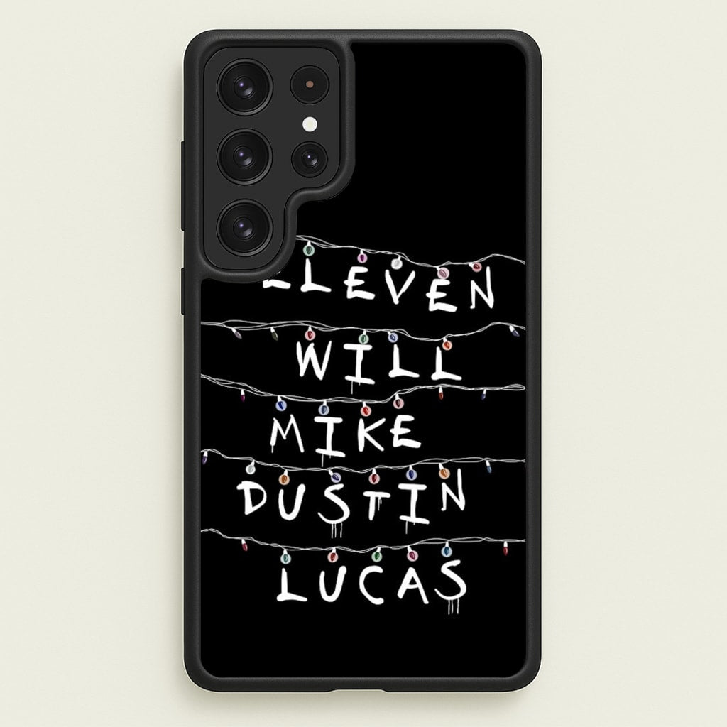 Eleven, Will, Mike, Dustin & Lucas - Stranger Things Phone Case for Galaxy S23 Ultra