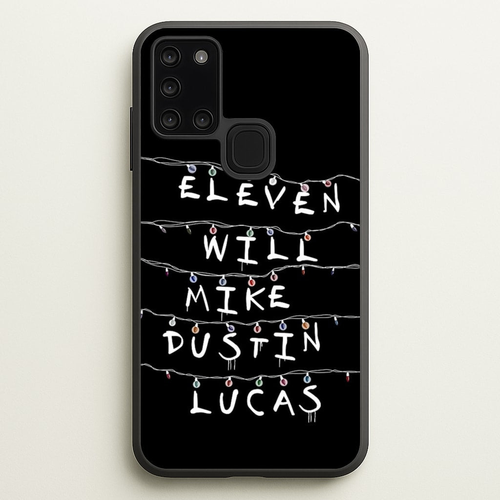 Eleven, Will, Mike, Dustin & Lucas - Stranger Things Phone Case for Galaxy A21s