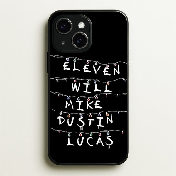 Eleven, Will, Mike, Dustin & Lucas - Stranger Things Phone Case for iPhone 15 Plus