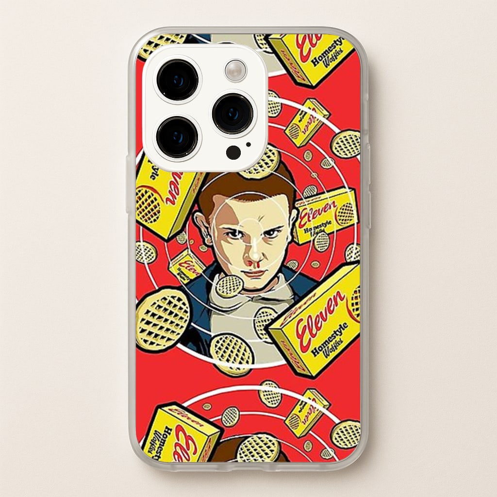 Eleven and Waffles - Stranger Things Phone Case for iPhone 14 Pro