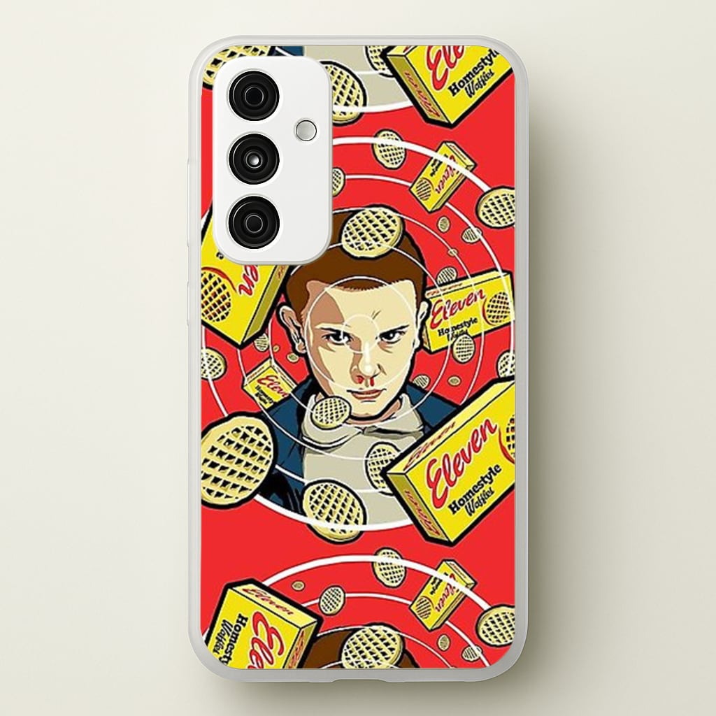 Eleven and Waffles - Stranger Things Phone Case for Galaxy A55