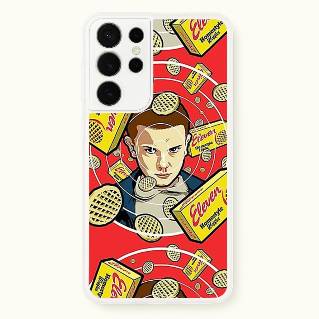 Eleven and Waffles - Stranger Things Phone Case for Galaxy S21 Ultra