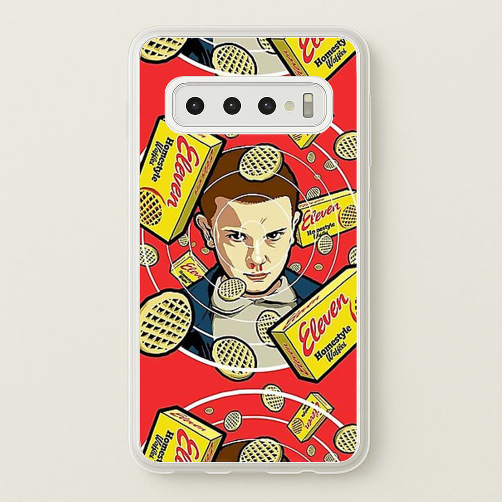 Eleven and Waffles - Stranger Things Phone Case for Galaxy S10 Plus