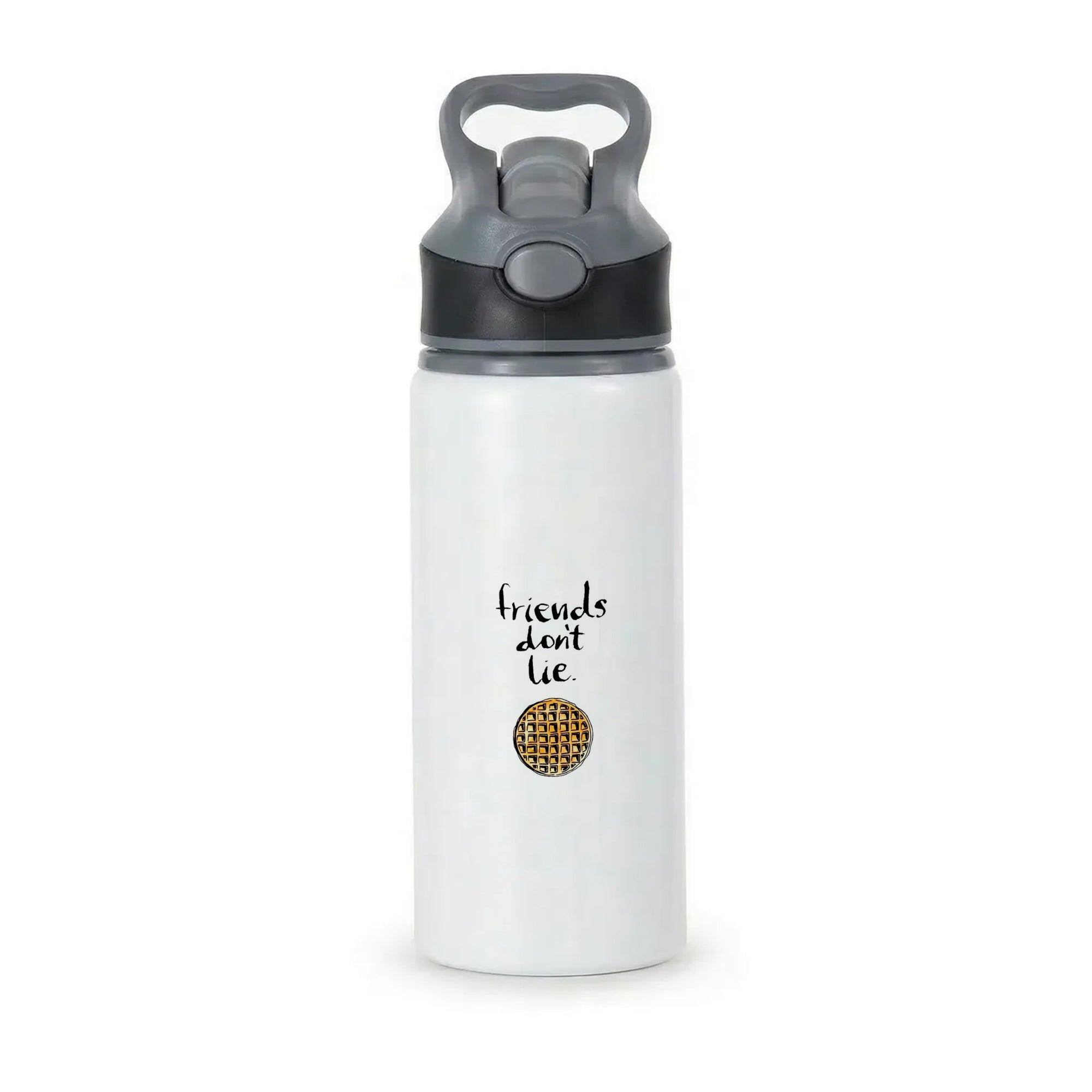 Friends Don't Lie Waffle Active Water Bottle - Black