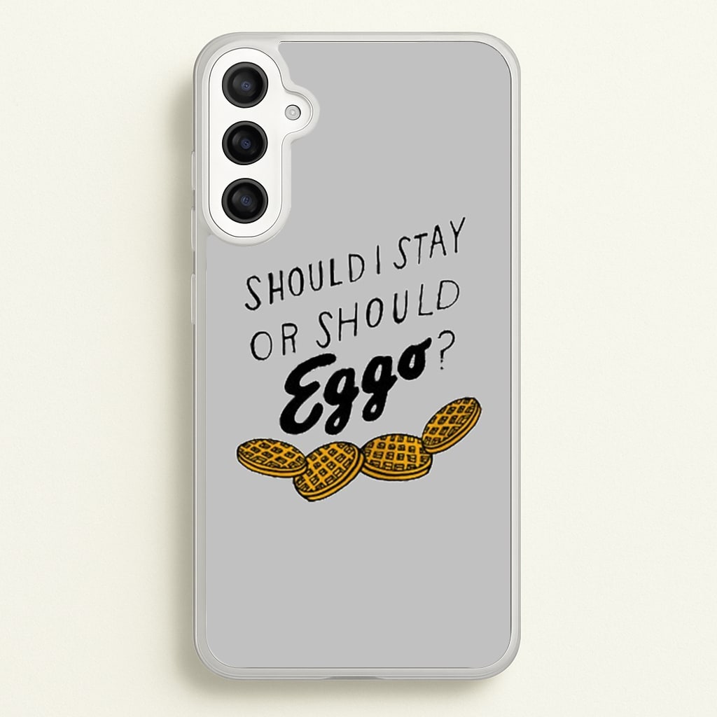 Should I Stay Or Should I Eggo - Stranger Things Phone Case for Galaxy A34