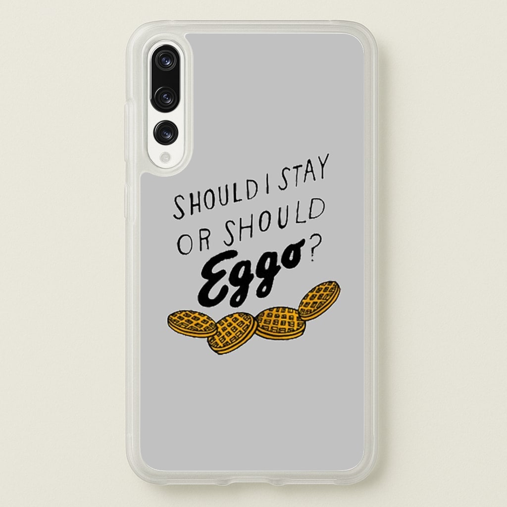 Should I Stay Or Should I Eggo - Stranger Things Phone Case for Huawei P20 Pro