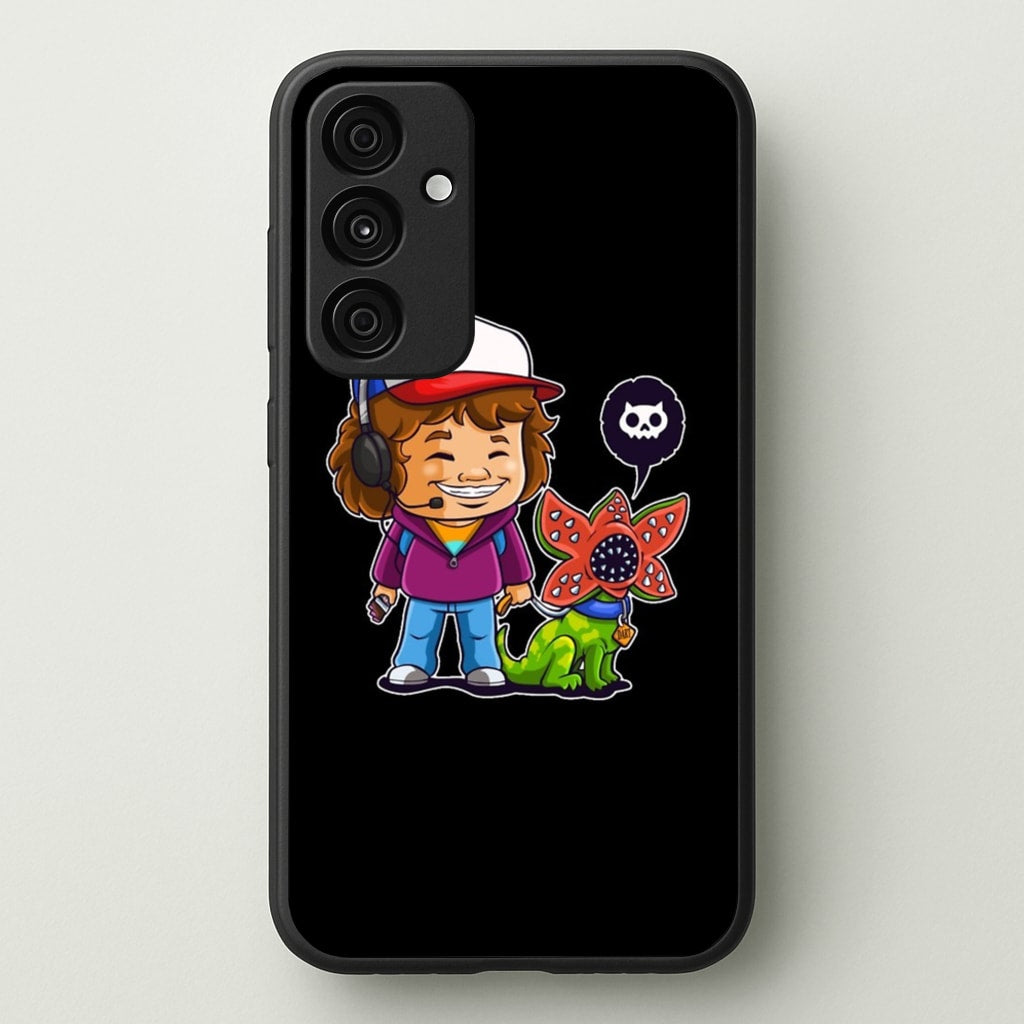 Dustin and The Demogorgon - Stranger Things Phone Case for Galaxy A55