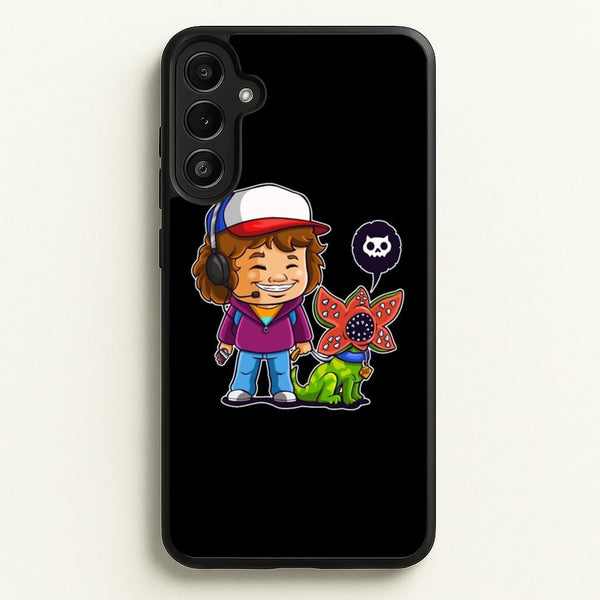 Dustin and The Demogorgon - Stranger Things Phone Case for Galaxy A34