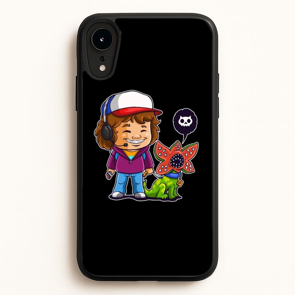 Dustin and The Demogorgon - Stranger Things Phone Case for iPhone XR
