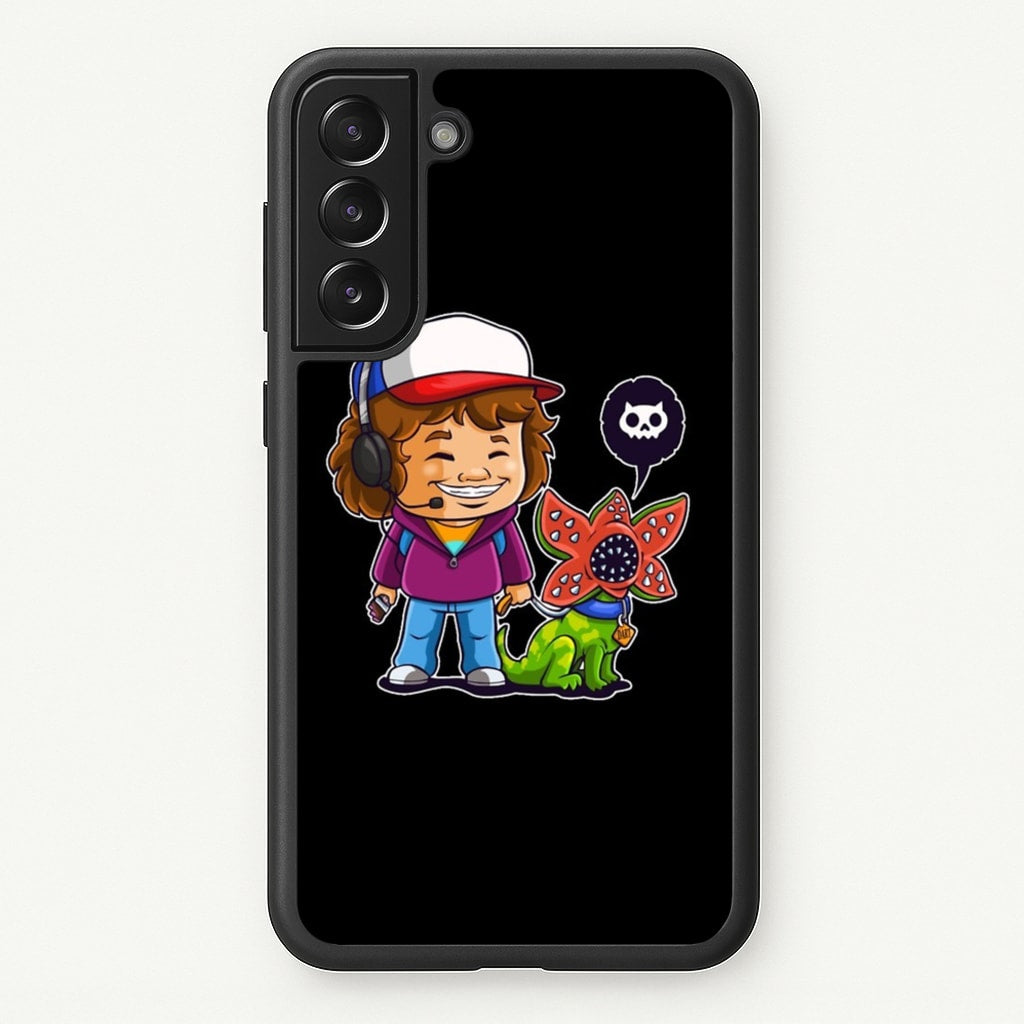 Dustin and The Demogorgon - Stranger Things Phone Case for Galaxy S21