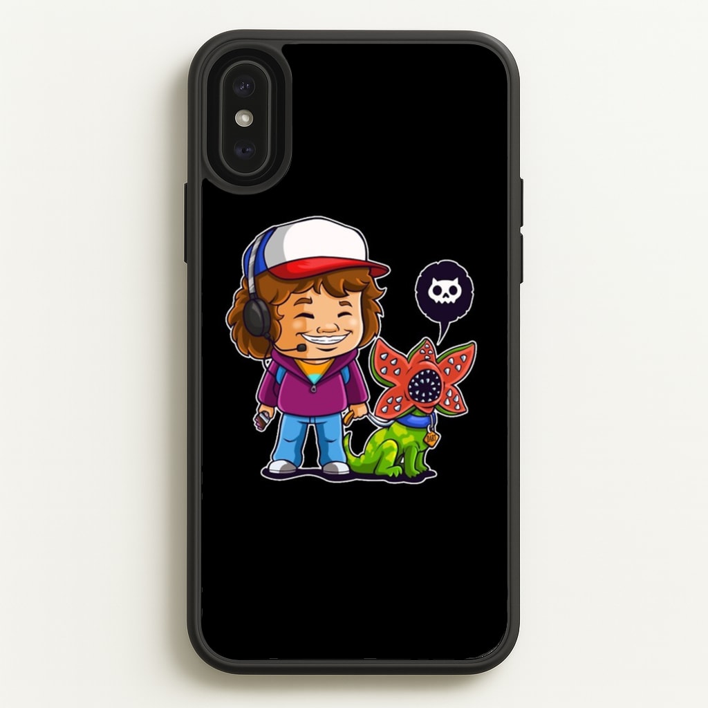 Dustin and The Demogorgon - Stranger Things Phone Case for iPhone XS Max