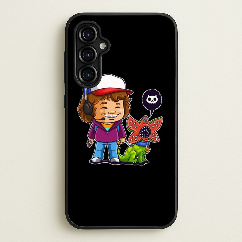 Dustin and The Demogorgon - Stranger Things Phone Case for Galaxy A54